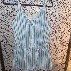 Vineyard Vines Shoulder Tie Striped Romper